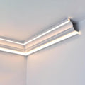 Crown Molding Lighting LED Channel, Baseboard Lighting Trim Profile for Led Strip, Surface Mounted Indirect Lighting Aluminum Channel for Hallway(8m/26.2ft)