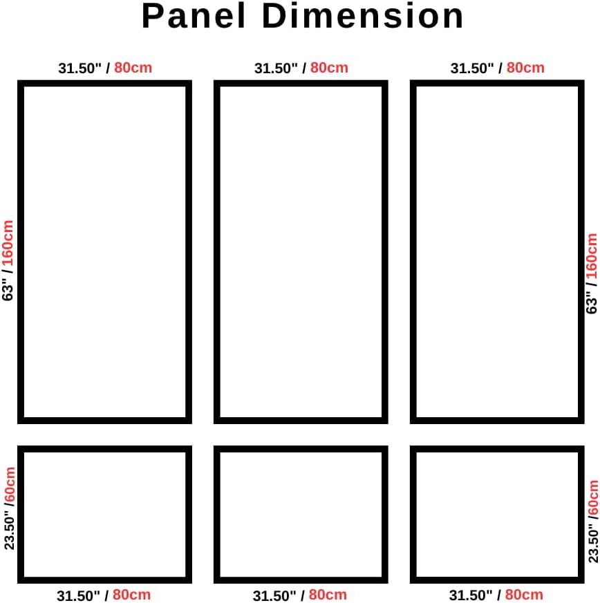 Self-Adhering Wall Molding Kit - Pre-Cut Wall Paneling Kit - Accent Wall Trim - Wainscoting - 3 Panel Design (Style-1)