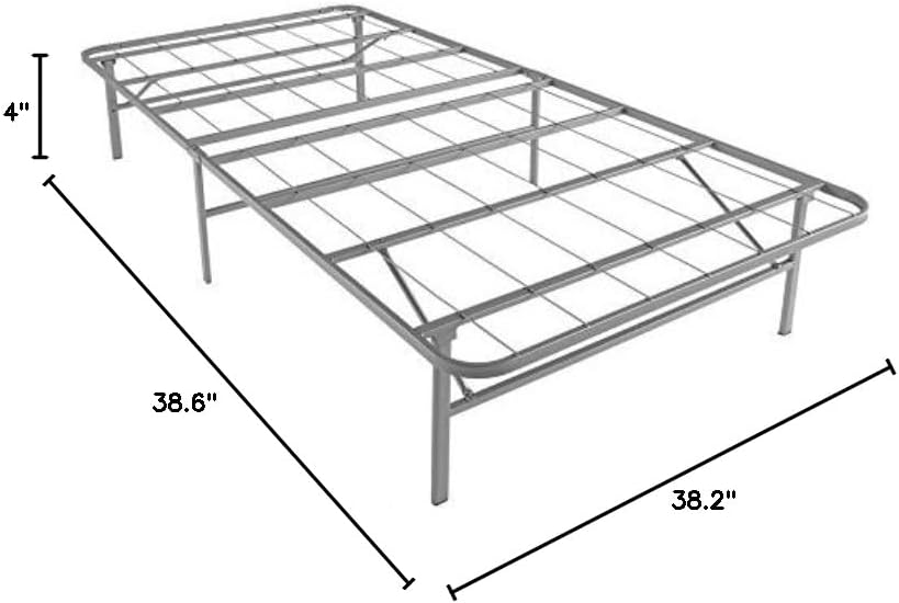 Mantua Premium Platform Bed Base in Silver, Replaces Box Spring and Bed Frame