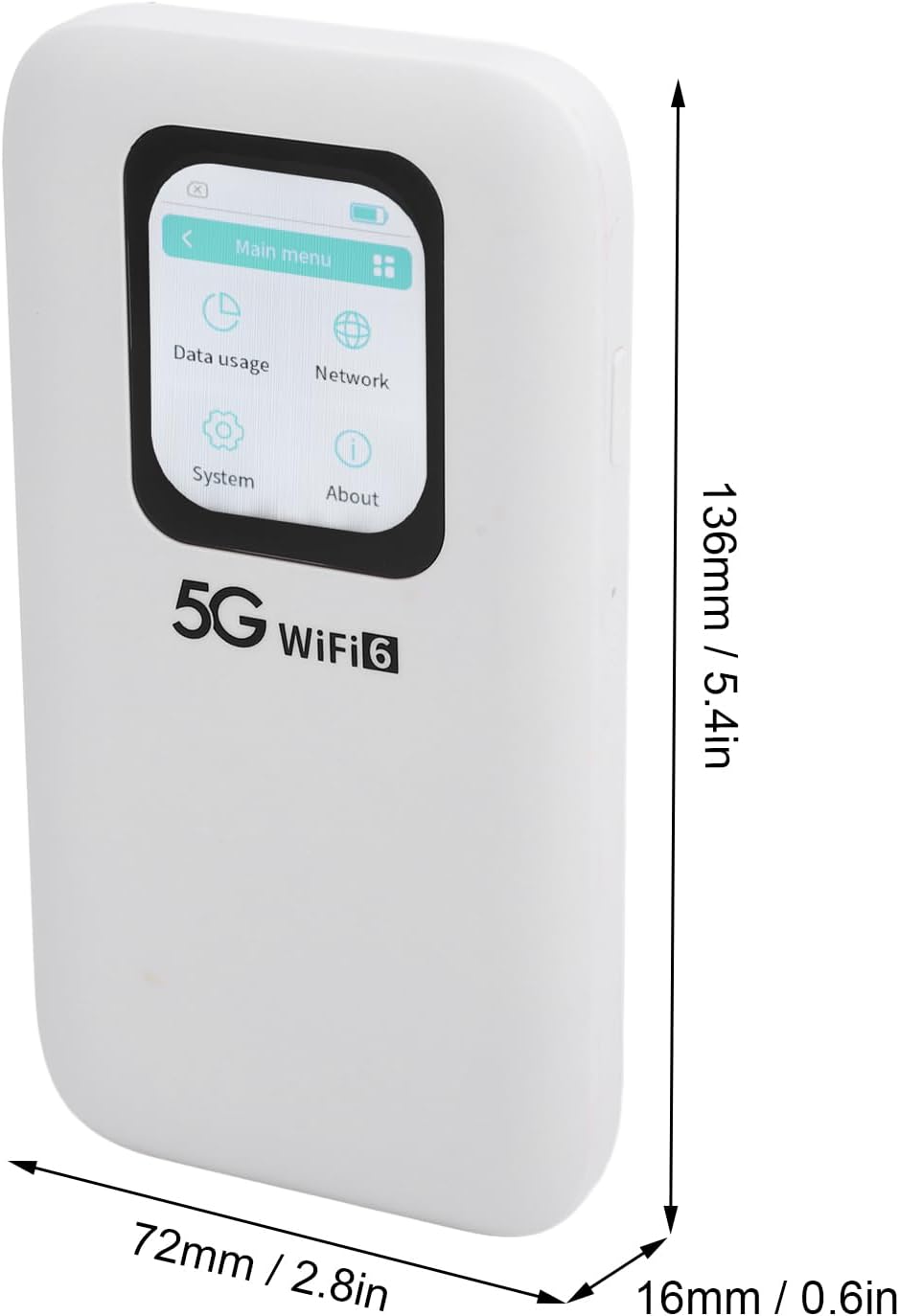 5G Mobile Hotspot for Travel - 5G 6 Mobile Hotspot Router with Nano Sim Card Slot, 2.01in Touch Screen Portable Device, Portable Device for Phone Tablet