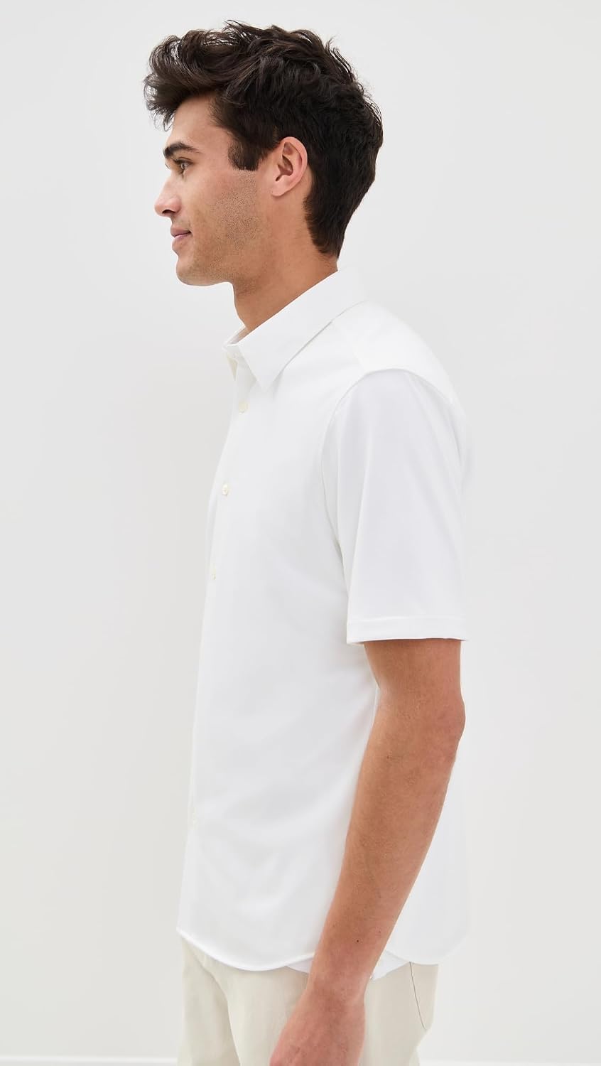 Theory Men's Structure Knit Irving Short Sleeve Shirt
