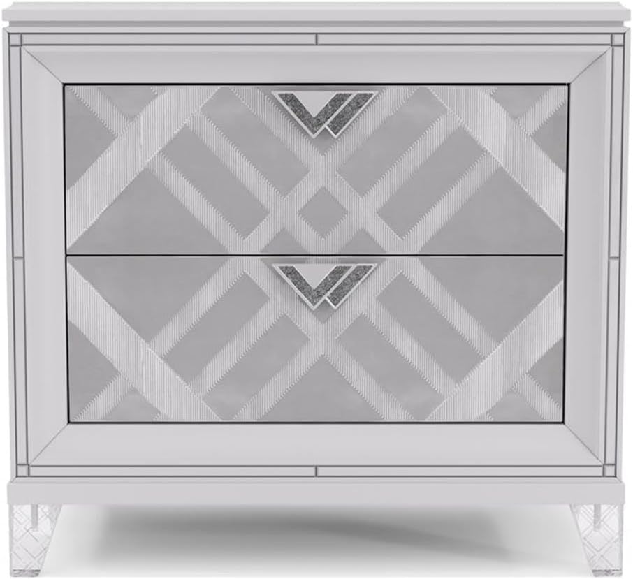 Furniture of America FOA Anaiya 5-Piece Contemporary Wood Queen Bedroom Set in White