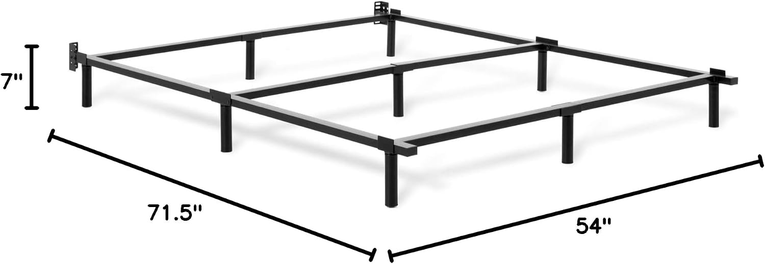 Tuft & Needle Metal Base Bed Frame for Full Mattresses; Simple Tool-Less Assembly Durable Powder-Coated Black Steel; 5-Year Limited Warranty; GREENGUARD Gold Certified