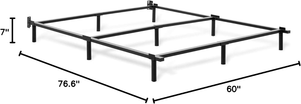 Tuft & Needle Metal Base Bed Frame for Queen Mattresses; Simple Tool-Less Assembly Durable Powder-Coated Black Steel; 5-Year Limited Warranty; GREENGUARD Gold Certified