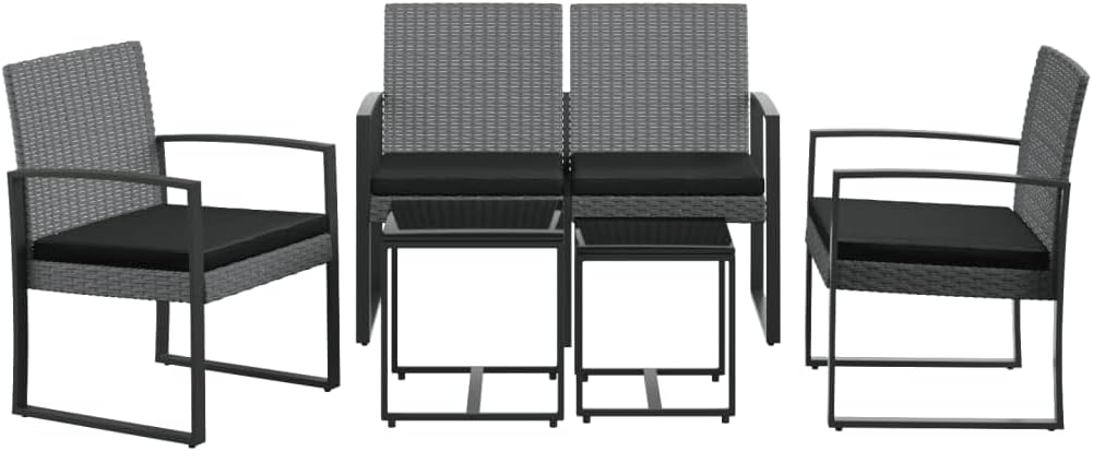 5 Piece Patio Dining Set with Cushions Dark Gray PP Rattanqueen Bed Frame with headboard Queen Size Bed Frame King Size Bed Frame King Platform Bed Frame Metal Bed Frame Queen Size