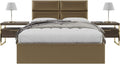 Vänt Upholstered Wall Mounted Headboard Panels -Isabelle Layout - 60' X 23'-Configuration of 4 Individual Panels - Recommended for Queen-Full - Metallic/Gold