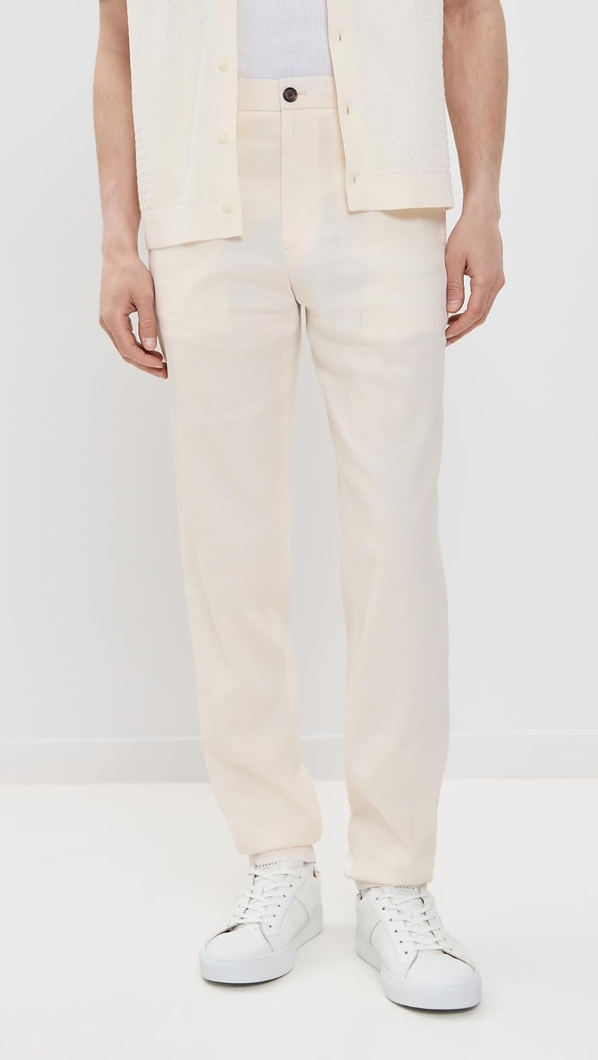 Theory Men's Good Crunch Linen Curtis Drawstring Pants