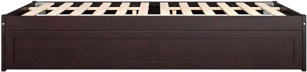 AFI Colorado Full Size Platform Bed with Twin Trundle and Charging Station in Espresso