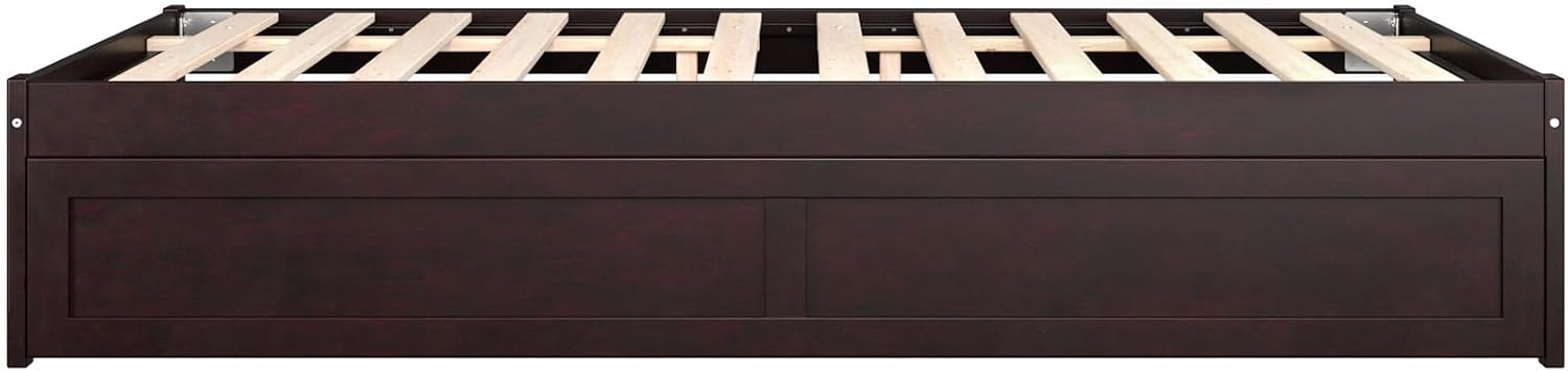 AFI Colorado Full Size Platform Bed with Twin Trundle and Charging Station in Espresso