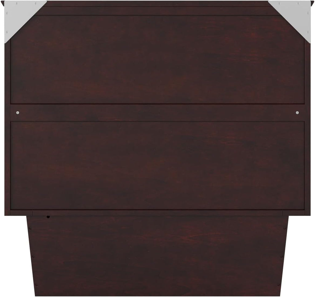 AFI, Nantucket Twin Murphy Bed Chest with Mattress, Storage Drawer and Built-In USB Charger, Espresso