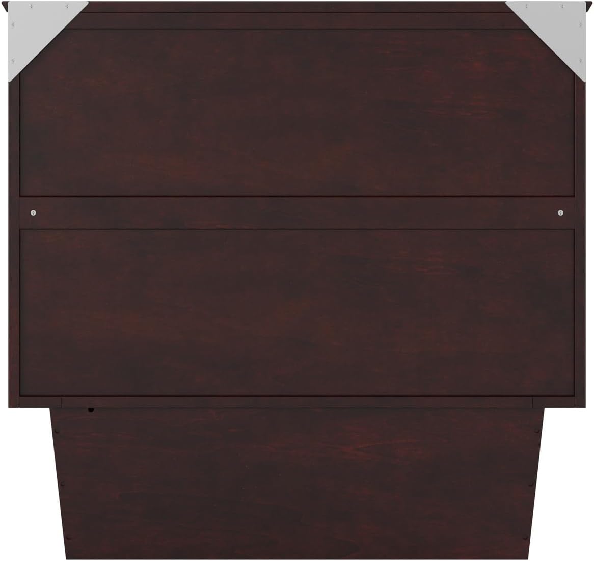 AFI, Nantucket Twin Murphy Bed Chest with Mattress, Storage Drawer and Built-In USB Charger, Espresso