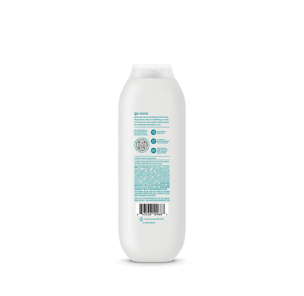 Method Curl Defining Co-Wash, Coco Twist – Moisturizes & Detangles Hair - Sulfate Free, Paraben Free & Safe for Color Treated Hair - 13.5 oz (Pack of 12)