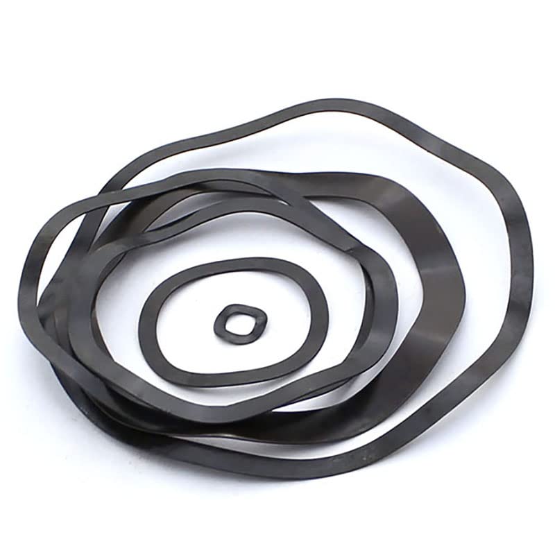 Washers, 50pcs Wave Washers Black Spring Washer Set - M3 M4 M5 M6 M8 M10 M12 M14 M16 M19 M21-M24 for Various Applications(M16x86x0.5mm)