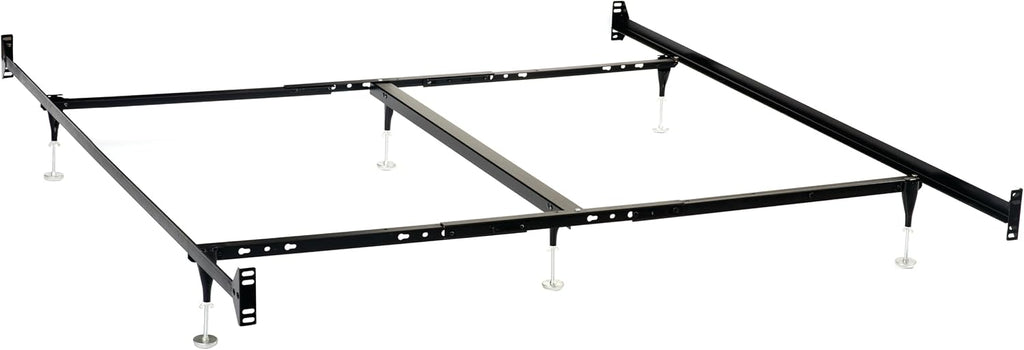 Coaster Home Furnishings Esme Metal Bed Frame Adjustable 6-Leg Base for Box Spring and Mattress Queen and Eastern King Black 9602QK