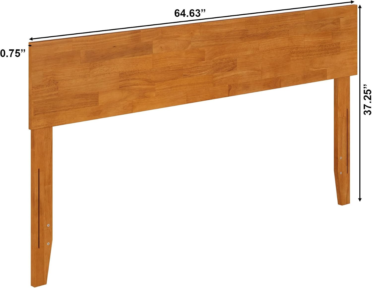 AFI, Orlando Queen Adjustable Modern Solid Wood Panel Headboard, Light Toffee
