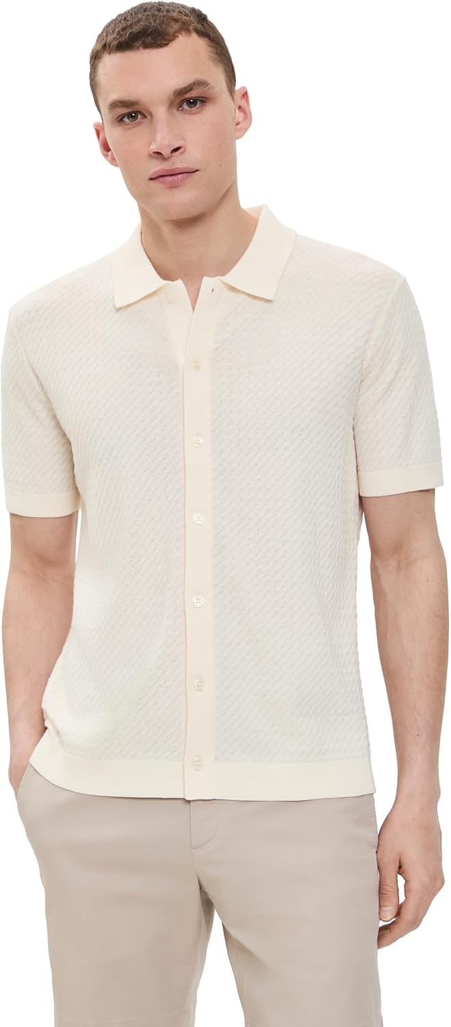 Theory Men's Cairn Short Sleeve Shirt in Cotton