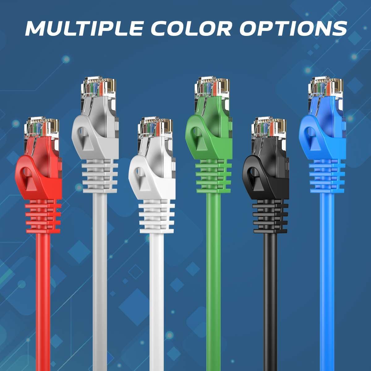 Cables Direct Online Pack of 10 - Cat5e 200FT Network Ethernet Patch Cable, 350Mhz Internet Wire, Backwards Compatible with Cat5, for PC, Modem, Router, Consoles for Home and Office, White