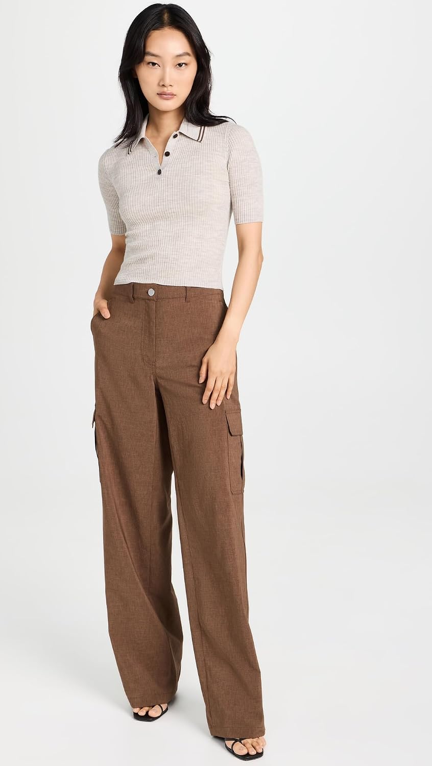 Theory Women's Tipped Rib Polo Top