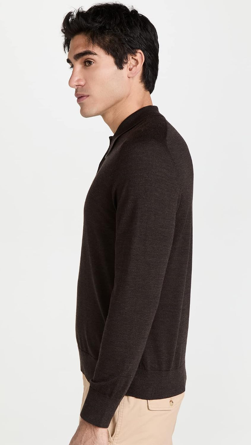 Theory Men's Ls Button Polo.Regal