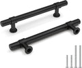 Goldenwarm Black Cabinet Pulls 3 3/4 inch Matte Black Drawer Pulls - 50 Pack LST18BK96 Kitchen Cabinet Hardware Modern Rustic Door Handles T Bar Drawer Hardware for Dresser