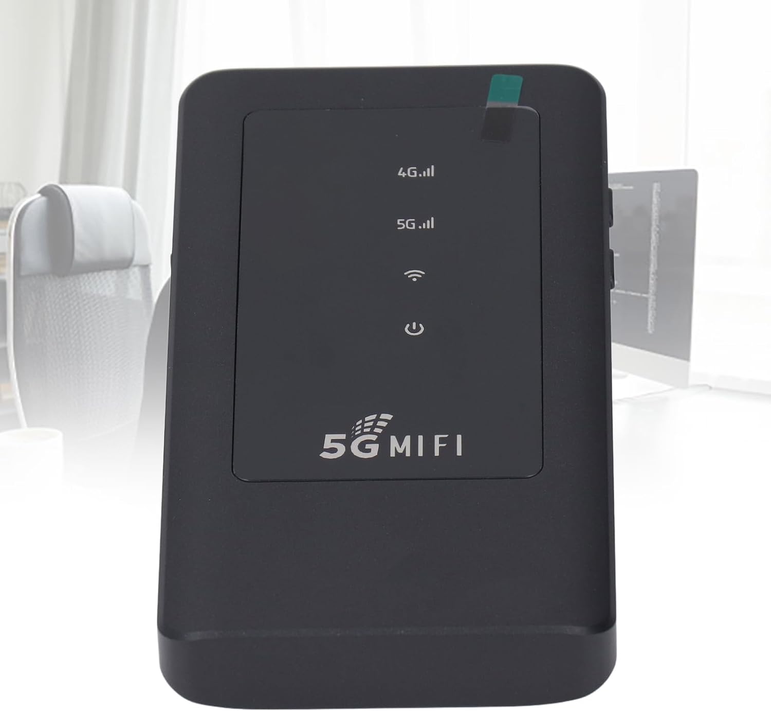 Vikye Portable WiFi Hotspot, 5G WiFi6 2.77Gbps Mobile Router with Nano SIM Card Slot, for Travel Supports 16 Devices USB C Power, Black