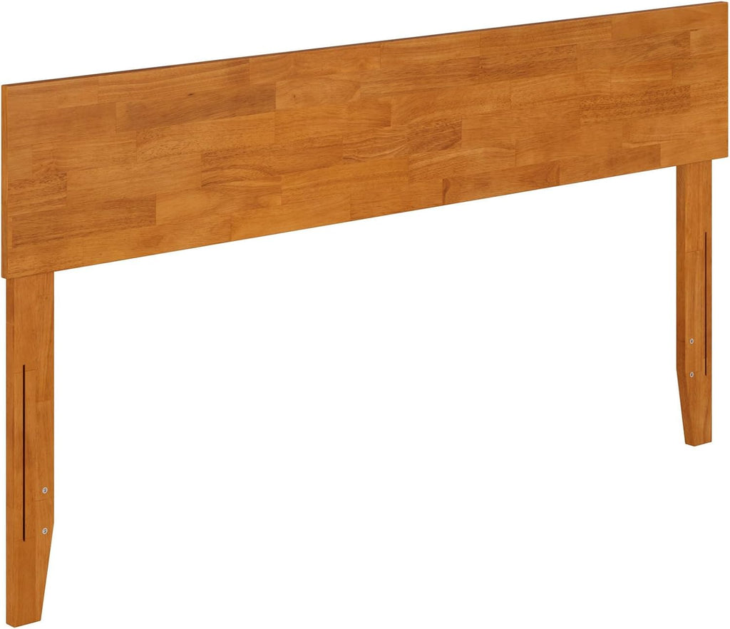 AFI, Orlando Queen Adjustable Modern Solid Wood Panel Headboard, Light Toffee