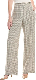 Theory Women's Linear Check Classic Trouser