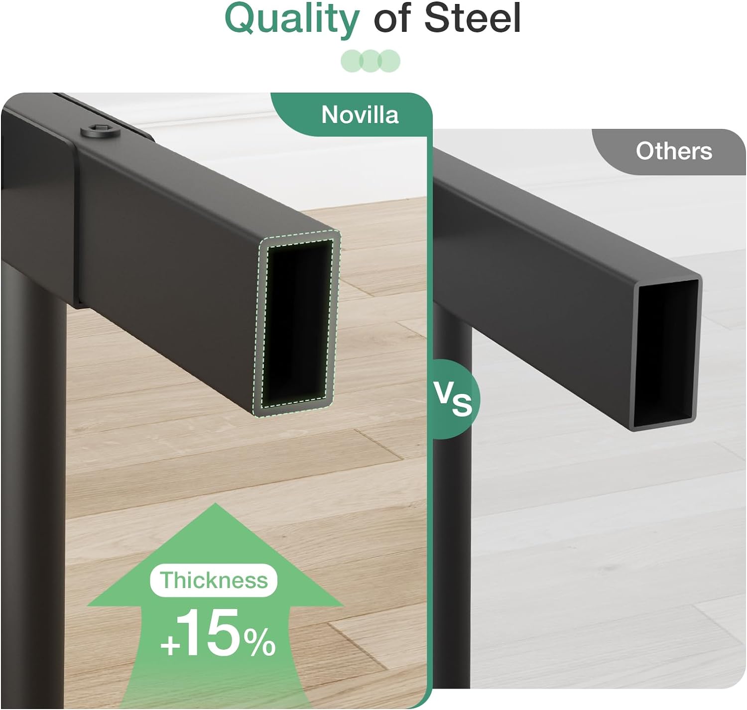 Novilla Queen Bed Frame with Headboard and Footboard, 14 Inch Metal Platform Bed Frame Queen Size, Large Storage Space, Strong Metal Slats Support, Mattress Foundation No Box Spring Needed