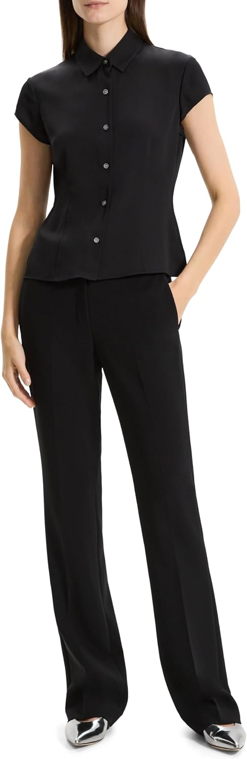 Theory Women's Cap Sleeve Blouse