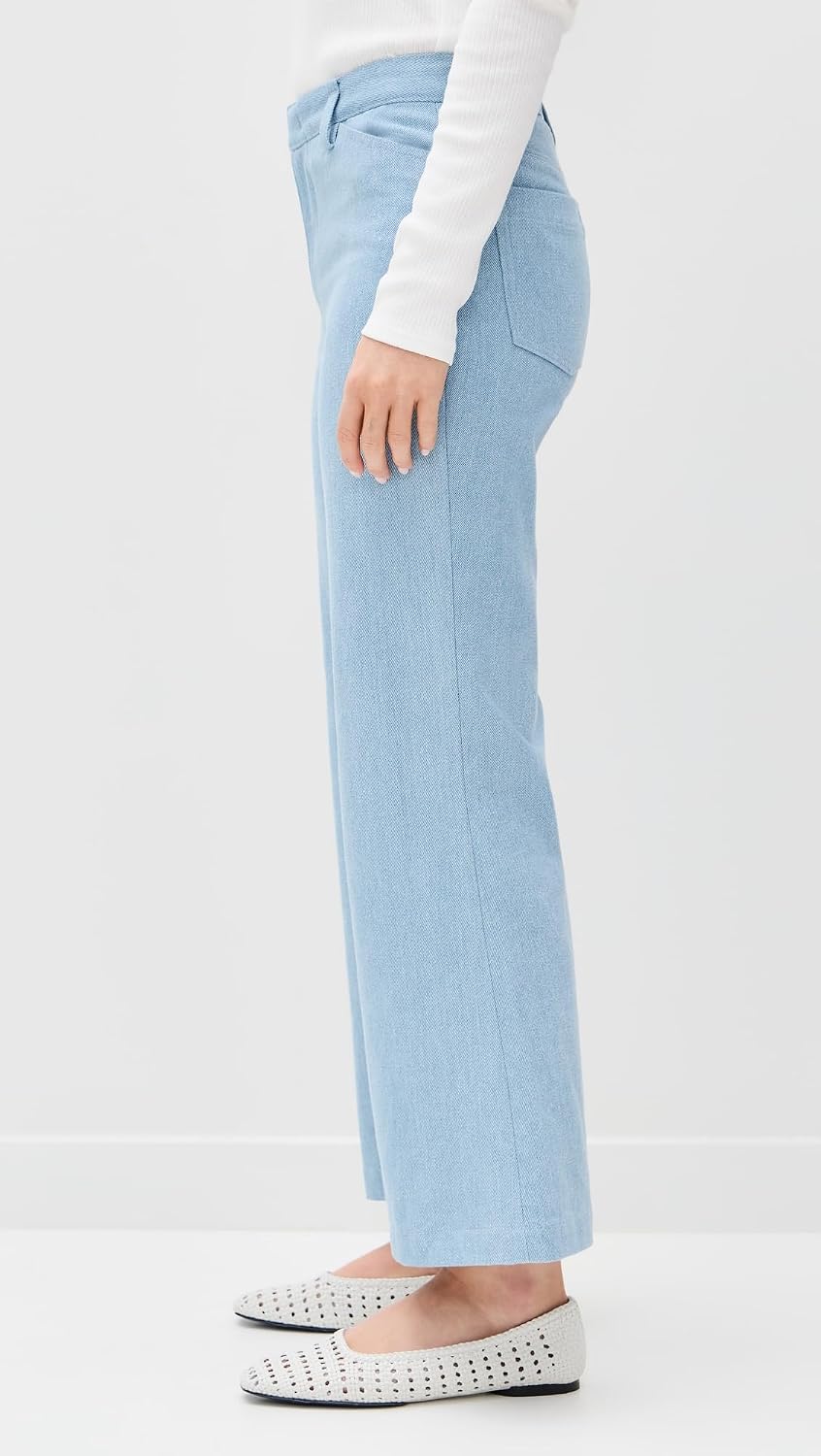Vince Women's Mid Rise Cropped Flare Twill Pants