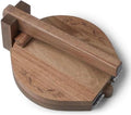 FHJ MARKET PLACE Wildflower Wooden Tortilla Press with ONE tortilla warmer made from corn husk