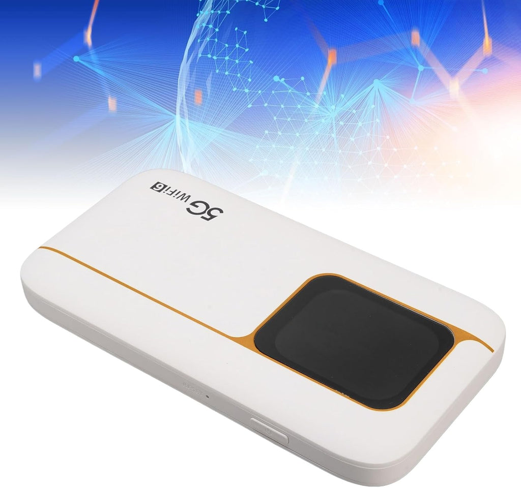 XUMIUZIY 5G WiFi 6 Mobile Hotspot, Portable 5G Cellular Router with Sim Card Slot, 2.77Gbps NR Rate, 16 Connected Devices, 7100mAh Battery, Portable WiFi Device for Travel