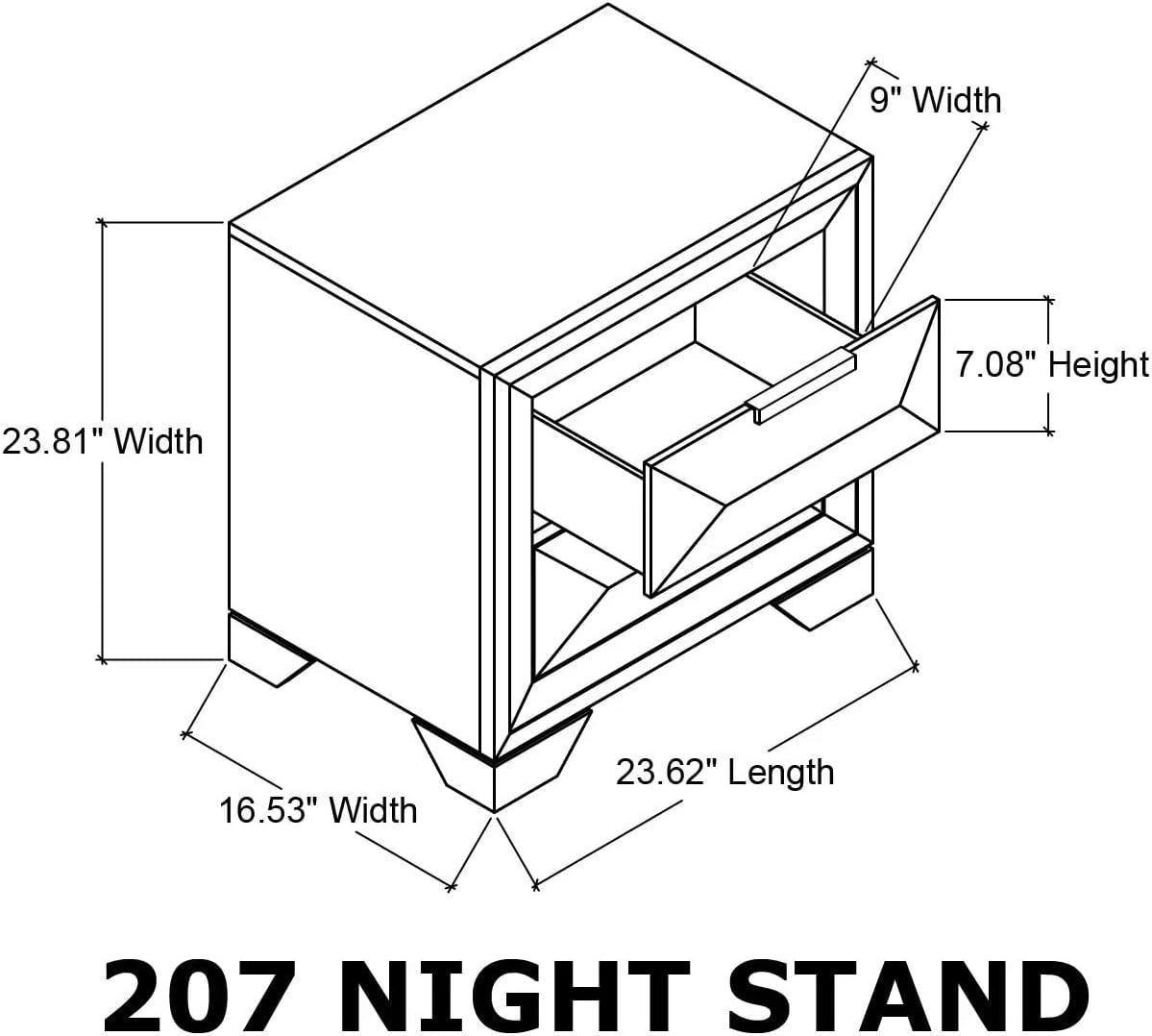 KB Designs – 5-Piece Contemporary Bedroom Set with King or Queen Size Upholstered Bed, Dresser, Mirror, Chest and Nightstand, Channel Tufted Headboard and Footboard Design, Walnut Finish