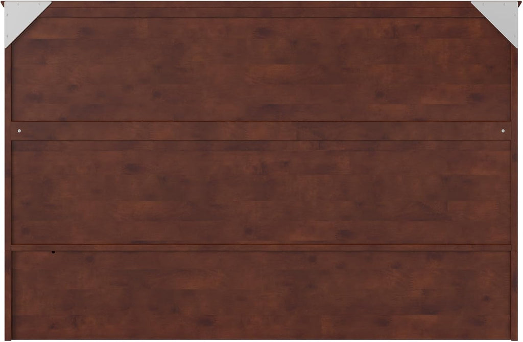 AFI, Southampton Murphy Bed Chest Queen with 6' Mattress, Storage Drawer & Built-in USB Charger, Walnut