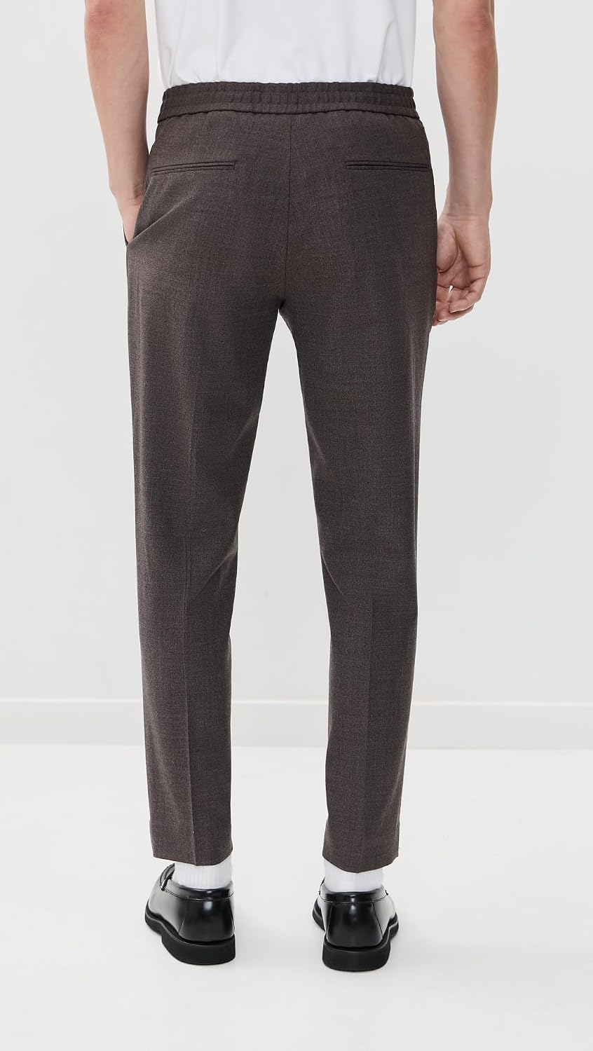 Theory Men's Mayer Drawstring Pants in Jaspe Flannel