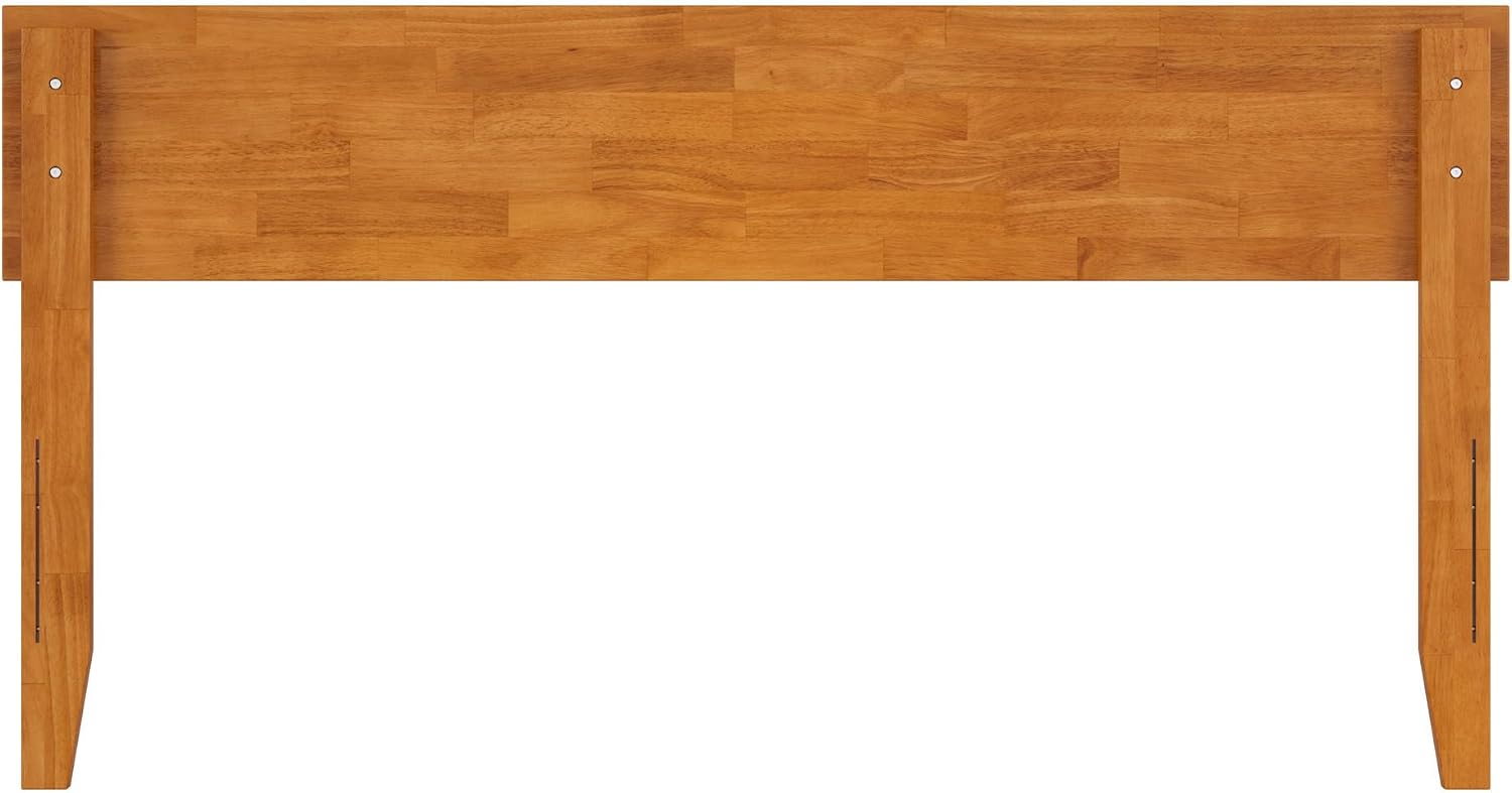 AFI, Orlando Queen Adjustable Modern Solid Wood Panel Headboard, Light Toffee