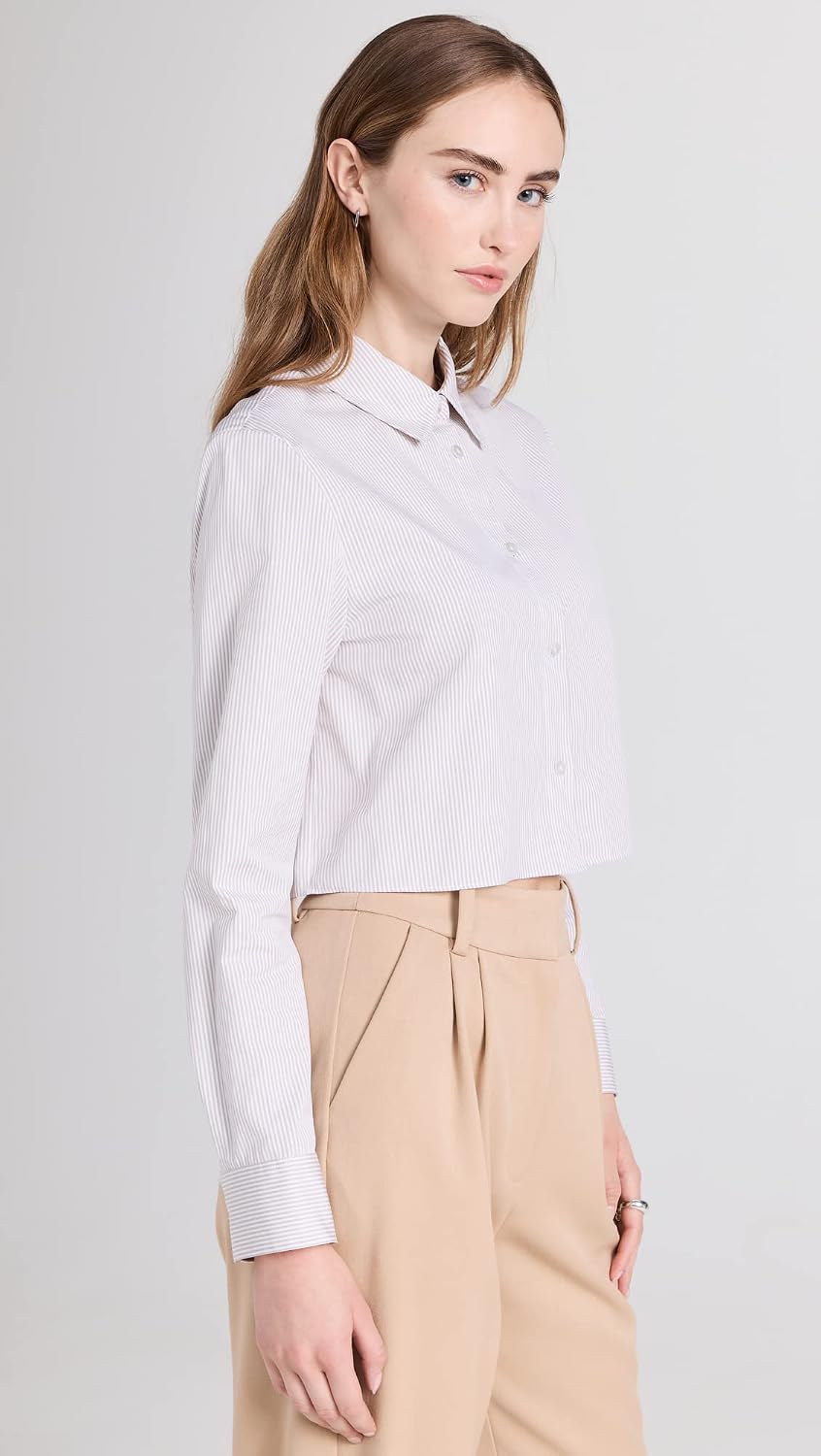 Theory Women's Crop Classic Shirt