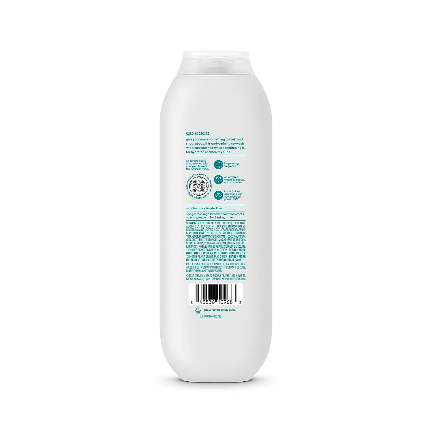 Method Curl Defining Co-Wash, Coco Twist – Moisturizes & Detangles Hair - Sulfate Free, Paraben Free & Safe for Color Treated Hair - 13.5 oz (Pack of 12)