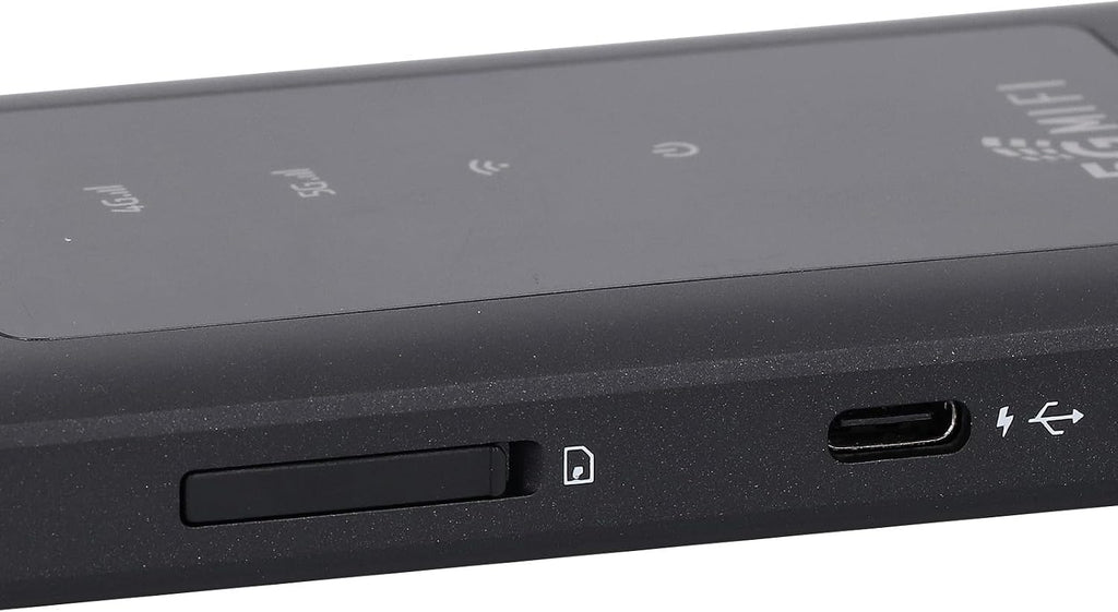 Vikye Portable WiFi Hotspot, 5G WiFi6 2.77Gbps Mobile Router with Nano SIM Card Slot, for Travel Supports 16 Devices USB C Power, Black
