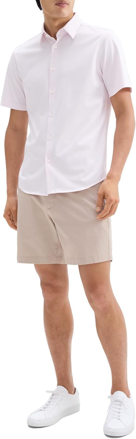 Theory Men's Irving Short Sleeve in Structure Knit