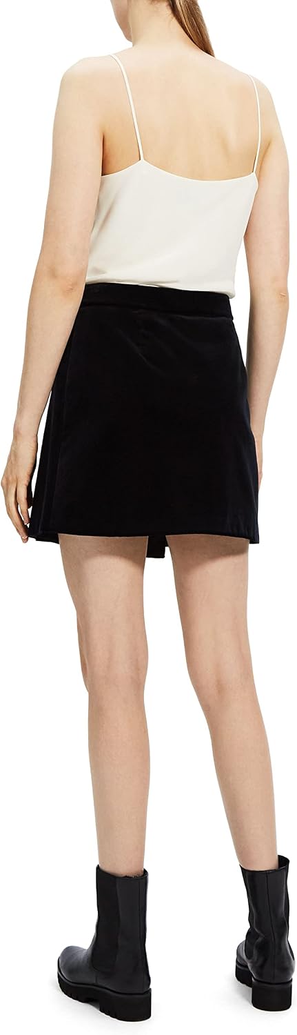 Theory Women's Velvet Wrap Mini Skirt
