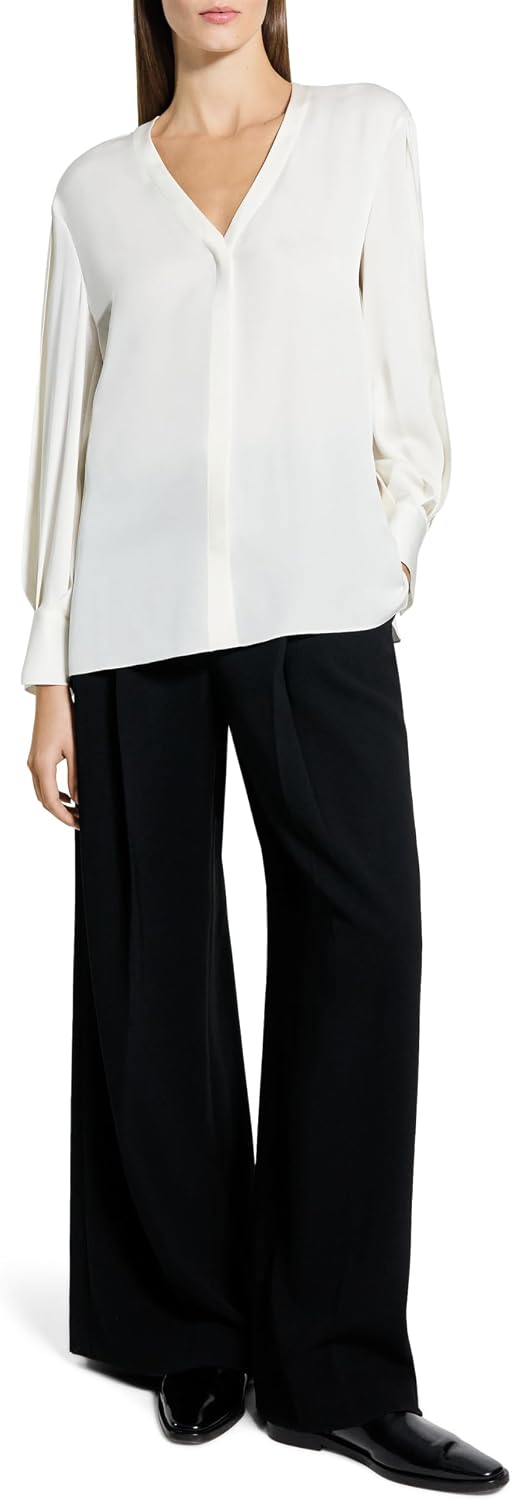 Theory Womens Volume Sleeve Blouse