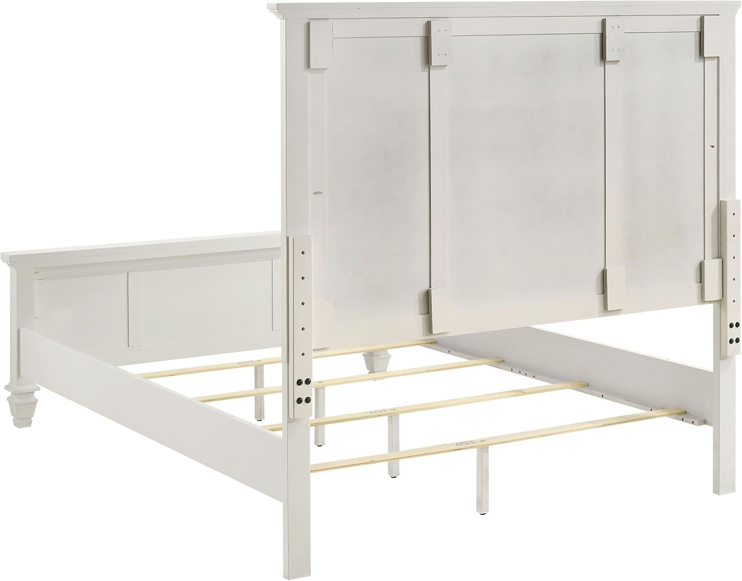 Coaster Home Furnishings Sandy Beach Coastal 5-Piece Bedroom Set Queen Size Panel Bed Frame 63-inch Headboard Cream White 201301Q-S5
