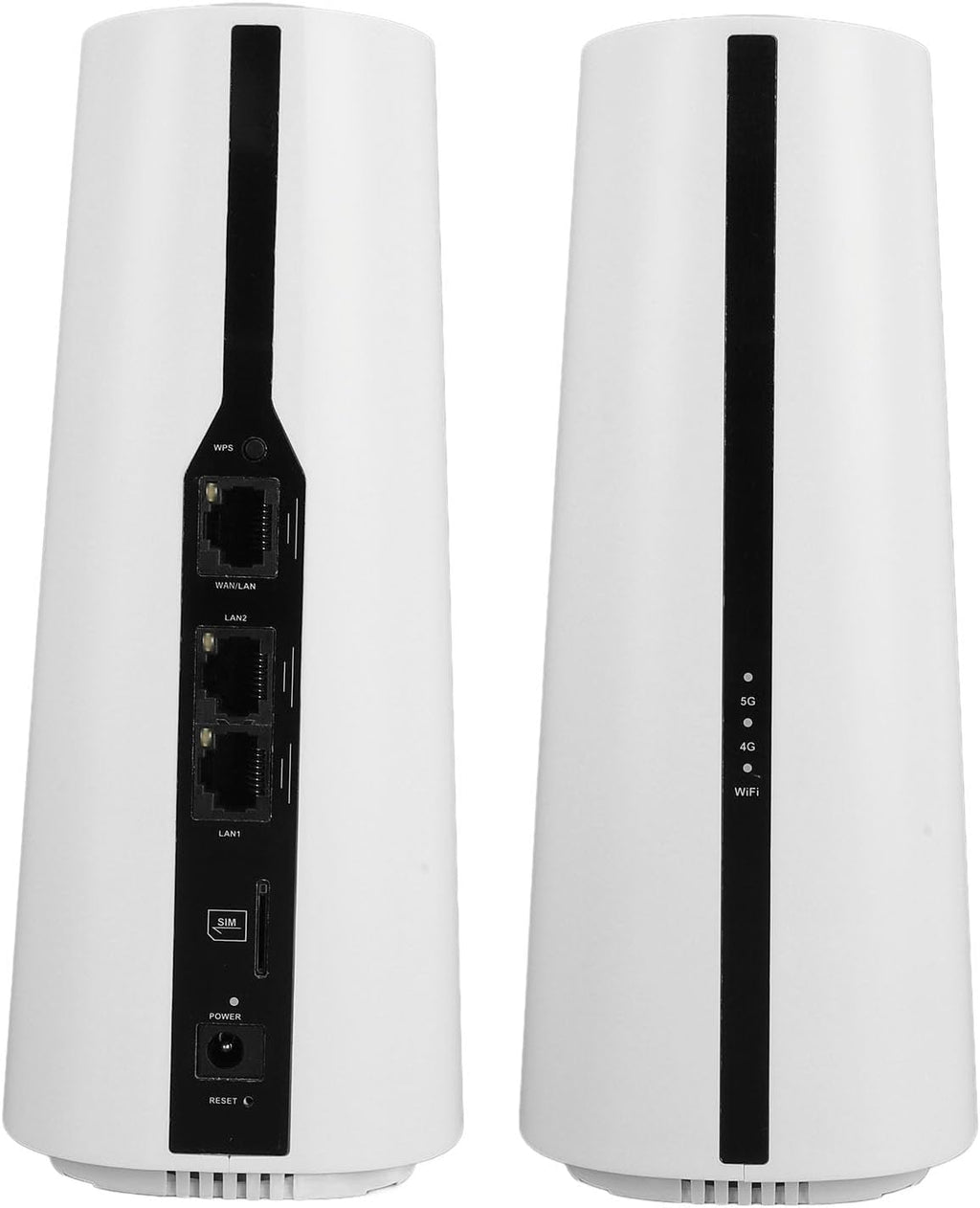 5G CPE Router, 2.4G 5.8G Dual Band Cordless 5G Router with SIM Card Slot, Support 64 Users, Portable 5G NR NSA SA Cordless Internet Router for Home Office (US Plug)