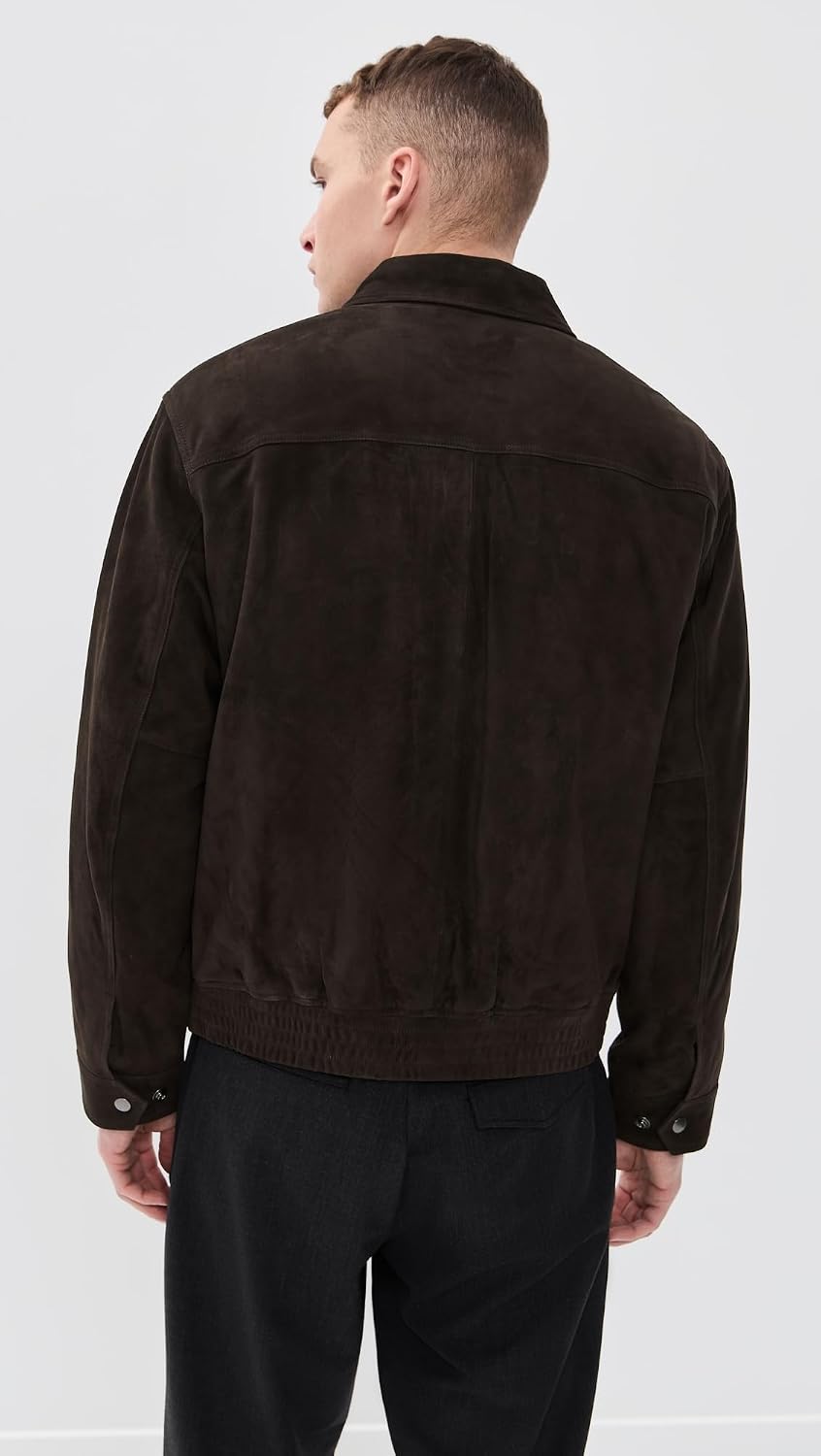 Theory Men's Aviator Jacket in Reece Suede