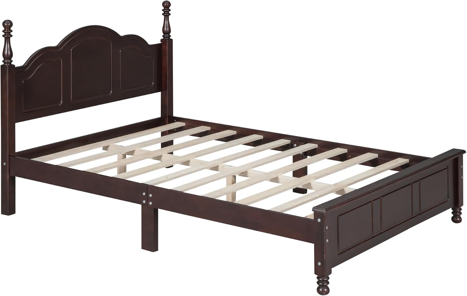 VilroCaz Retro Design 3-Pieces Bedroom Sets, Full Size Wood Platform Bed and 2 Nightstands with 2 Drawers and Sturdy Slats Support for Adults Bedroom