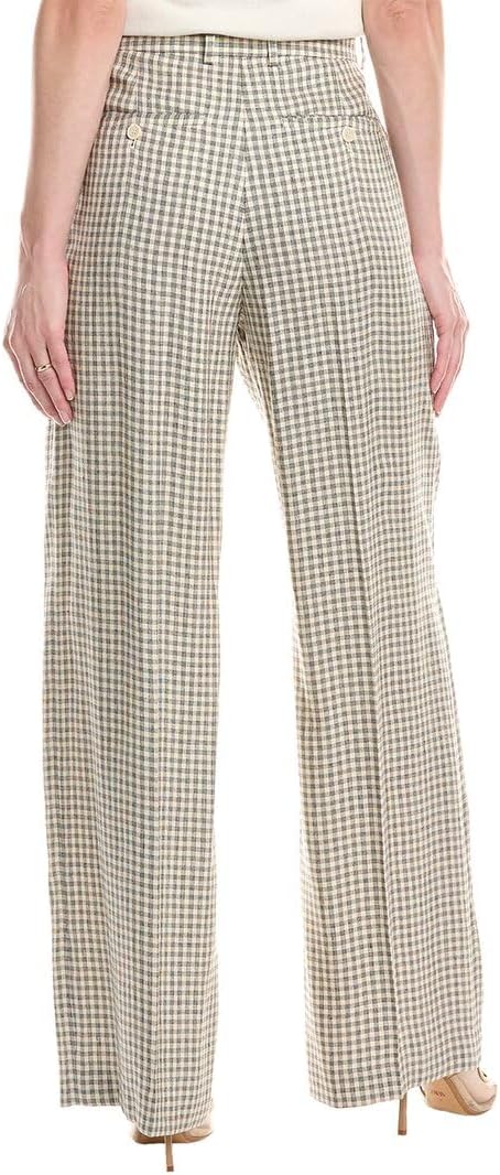 Theory Women's Linear Check Classic Trouser