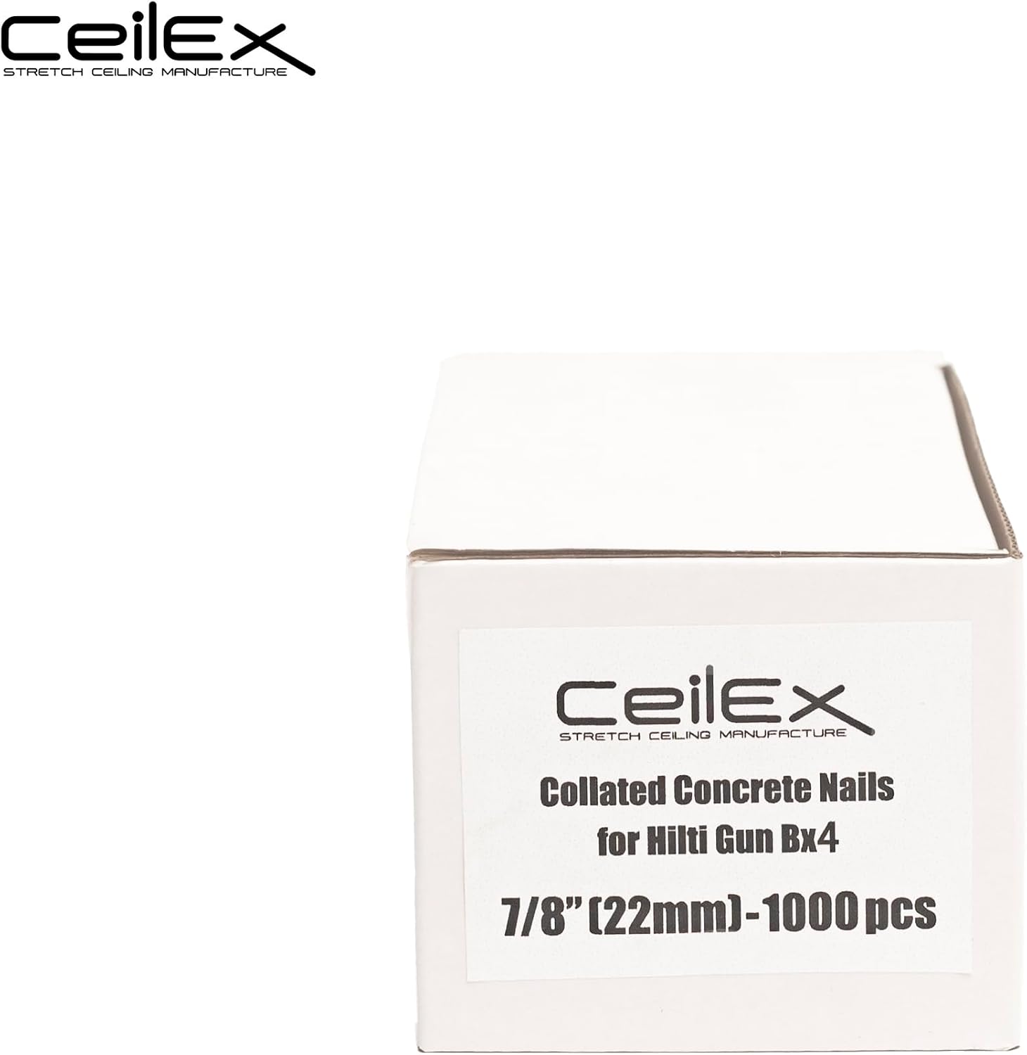 1000x Collated Concrete Nails 5/8''-16mm, 3/4''-19mm, 7/8''-22mm, 1''-25mm,1 1/16''-27mm,1 1/4''-32mm,500x 1 1/2''-38mm,or 200x Plastic Cable Trunking Fastener -for Hilti only B4 MX,BX4 (7/8'' (22mm))