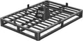 Firpeesy 6 Inch Queen Bed Frame with Round Corner Edges, Low Profile Queen Metal Platform Bed Frame with Steel Slat Support, No Box Spring Needed/Easy Assembly/Noise Free Mattress Foundation