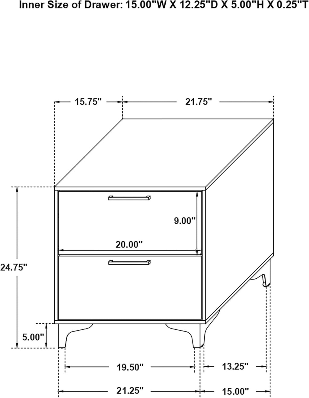 Coaster Home Furnishings Kendall 5-piece Modern Bedroom Set Eastern King Size Upholstered Tufted Bed Frame Velvet Upholstery Nightstand Dresser Mirror and Chest White 224401KE-S5